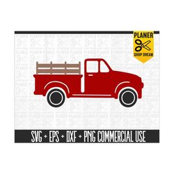 truck svg, vintage truck,red truck svg,pickup truck clipart, farm truck silhouette, instant download truck cut file for