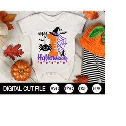 my 1st halloween svg, halloween boy svg, first halloween svg, spider svg, halloween costume, baby halloween shirt, png,