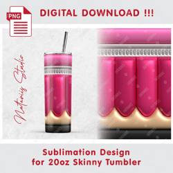 trendy inflated 3d puffy pencil pattern - seamless sublimation pattern - 20oz skinny tumbler - full wrap