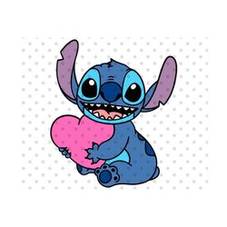 stitch in love svg, stitch cupid svg, cupid svg, vday svg, valentines day svg