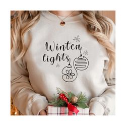 winter lights svg, christmas sign svg, winter quotes, holiday mom shirt svg, instant download svg png eps dxf pdf, cut f