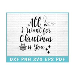 all i want for christmas is you svg cut file for cricut, holiday love svg, christmas wishes svg, christmas desires svg,
