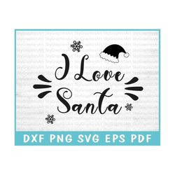 i love santa svg cut file for cricut, love santa svg, santa cheer svg, santa magic svg, santa claus svg, santa craze svg