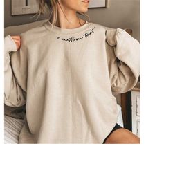 minimalist custom sweatshirts, personalized hoodie, custom text sweatshirt, custom made hoodie, personalized t-shirt, cu