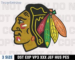 chicago blackhawks embroidery designs, nhl machine embroidery design, machine embroidery pattern