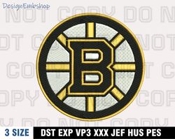 boston bruins embroidery designs, nhl machine embroidery design, machine embroidery pattern