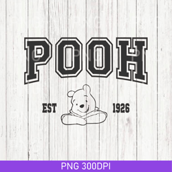 winnie the pooh est 1926 digital, pooh bear png, retro winnie the pooh png, vintage pooh png, walt disney world digital