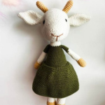 cute crochet goat doll, amigurumi pdf pattern