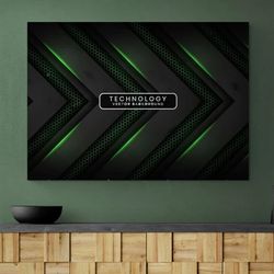 game room 3d canvas painting green office wall decor