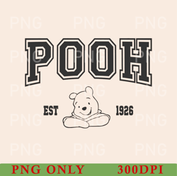 winnie the pooh est 1926 png, retro bear pooh 1926 png, winnie the pooh png, vintage pooh png, walt disney world png
