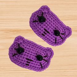 a crochet kitty hair clip pdf pattern