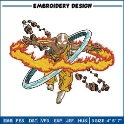 aang embroidery design, avatar embroidery, anime design, embroidery shirt, embroidery file, digital download