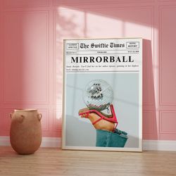 taylor mirrorball poster, mirrorball folklore poster, mirrorball swiftie, mirrorball poster, mirrorball digital print, m
