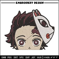 tanjiro mask embroidery design, tanjiro embroidery, anime design, embroidery shirt, embroidery file,digital download