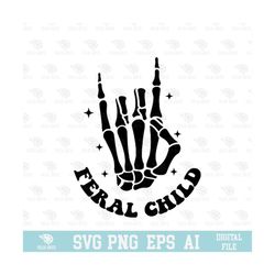 feral child  svg, eps, png, circuit files, for t-shirts, mugs and more