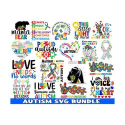 Autism Svg Bundle, Autism Awareness, Autism Svg, 2nd April Svg, Autism Mama Svg, Autism Heart Svg, Autism Support, Puzzl