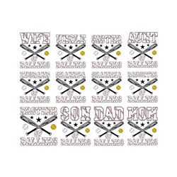 family of ballers png bundle, baseball png, softball png, sports svg, baseball for players, dad mom son of ballers png,