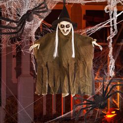 large halloween hanging ghost skull prop outdoor indoor