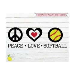 softball svg, softball mom svg, softball stitches svg, heart svg, peace love softball svg files for cricut downloads sil