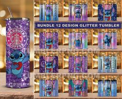 12 designs stitch starbucks tumbler wrap, stitch  png, stitch tumbler png 27