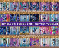 30 designs stitch starbucks tumbler wrap, stitch  png, stitch tumbler png 28