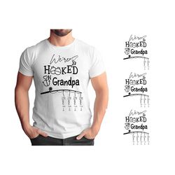 father's day png bundle, we are hooked on grandpa png, funny dad fishing png, fishing life, fishing papa png, fisherman