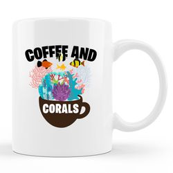 corals mug, corals gift, coral mug, coral lover gift, aquarium gi
