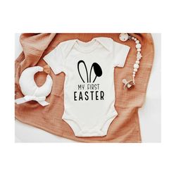 my first easter svg, baby first easter svg, baby easter svg, baby bodysuit svg, easter day svg, happy easter svg, easter