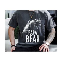 vintage papa bear svg, father's day svg, papa shirt svg, family bears svg, papa svg, family bear matching shirt svg, gif