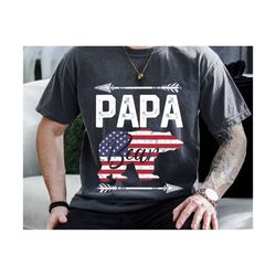 papa bear america flag svg, father's day svg, papa shirt svg, family bears svg, papa svg, family bear matching shirt svg