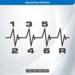 speed gear rhythm svg digital vector