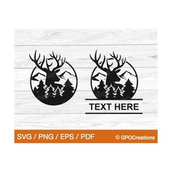 deer svg, deer monogram svg, deer head svg, deer hunting svg, outdoors svg, deer hunting clipart, forest svg, antlers sv