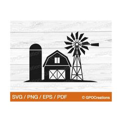 farm svg, barn svg, farm life svg, farm setting svg, barn life svg, barn and windmill svg, barn house svg, farm cut file