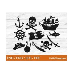 pirate svg, pirate svg bundle, pirate silhouette, pirate cut files, pirate clipart, pirate png, pirate ship svg, skull s