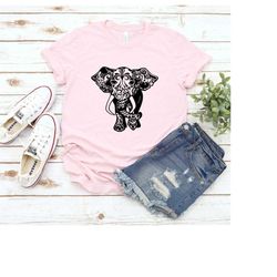 elephant shirt, elephant mandela elephant shirt, zoo animal shirt, gift for elephant lover, bohemian elephant, save the