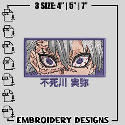 Sanemi Shinazugawa Embroidery Design File / Kimetsu no yaiba Anime  Embroidery Design/ Demon Slayer anime embroidery