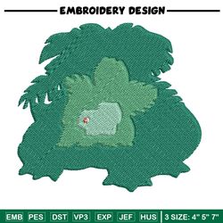 bulbasaur embroidery design, pokemon embroidery, anime design, embroidery shirt, embroidery file, digital download