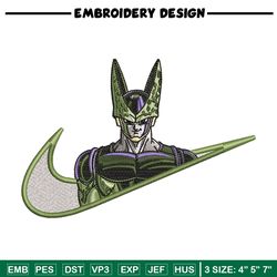 cell nike embroidery design, dragonball embroidery, nike design, embroidery shirt, embroidery file, digital download