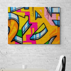 decor graffiti wall graffiti canvas print game room graffiti art