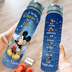 personalized mickey mouse 32oz water tracker bottle,custom mickey bottle, motivational water tracker bottle, mickey mous