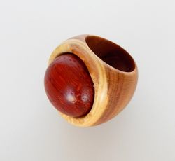 Wooden Ring. Handmade Jewelry Made From Natural Wood. S