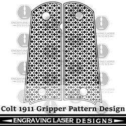 engraving laser designs colt 1911 gripper design