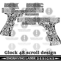 engraving laser designs glock 48 scroll design