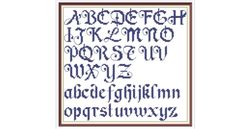 alphabet - cross stitch pattern -  antique sampler - pdf counted vintage pattern - reproduction of 19th century