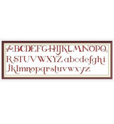 alphabet - cross stitch pattern -  antique sampler - pdf counted vintage pattern - reproduction of 19th century