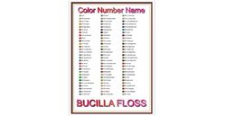 bucilla thread list by color, number, name - cross stitch chart - bucilla thread charts - inventory - organizing - a4