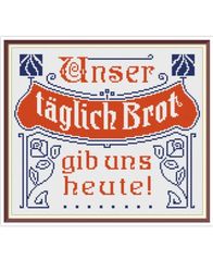 slogan - cross stitch pattern - traditional german maxims - vintage sampler pdf counted. german household items