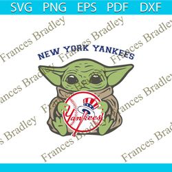 new york yankees baby yoda sport svg digital cricut file