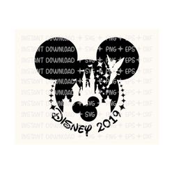 castle mouse head silhouette tinker bell peter pen trip to  2019 for cricut and silhouette svg