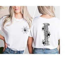 spider spine shirt, halloween t shirt, spooky shirt, halloween gift shirt, funny halloween shirt, halloween university,